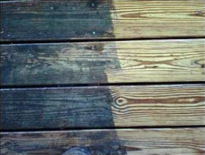 Most older decks can be brought back  to life by power washing.